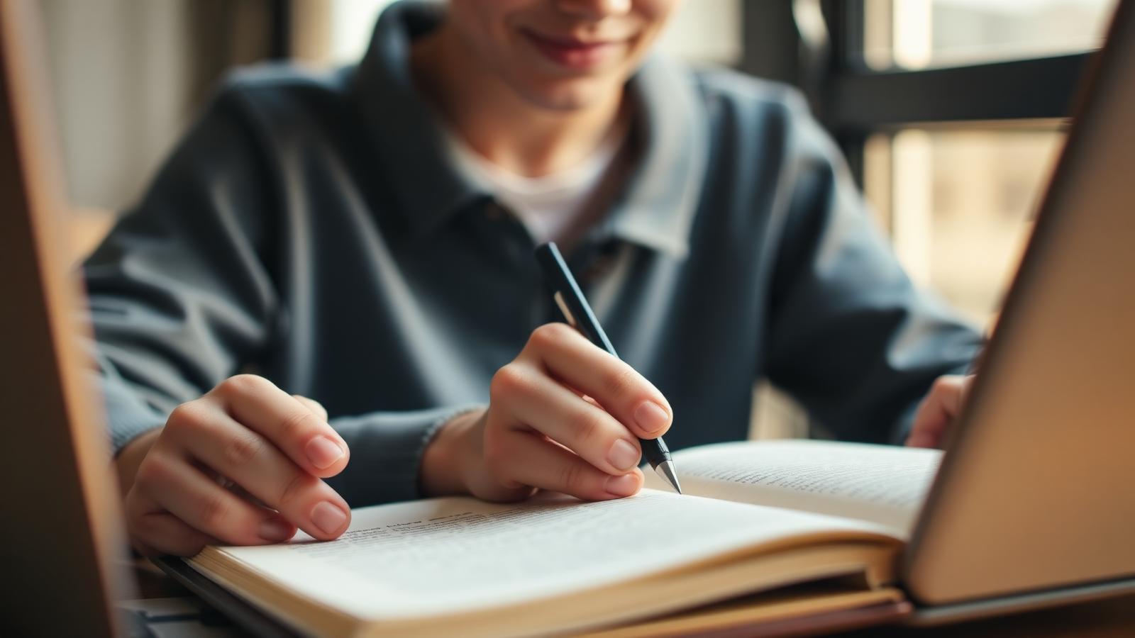 STEM student preparing a personal statement for a research scholarship